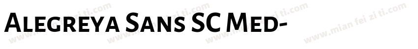 Alegreya Sans SC Med字体转换